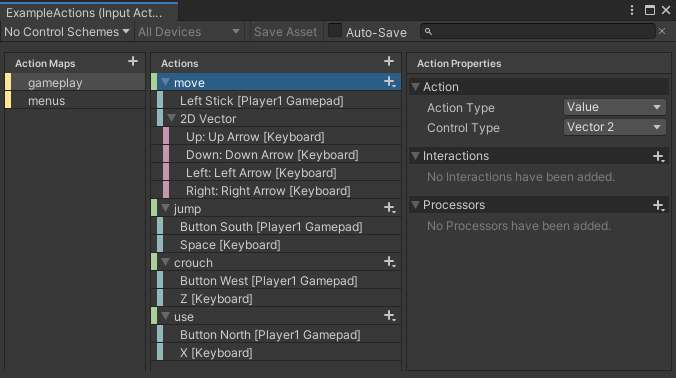 Action Editor Window